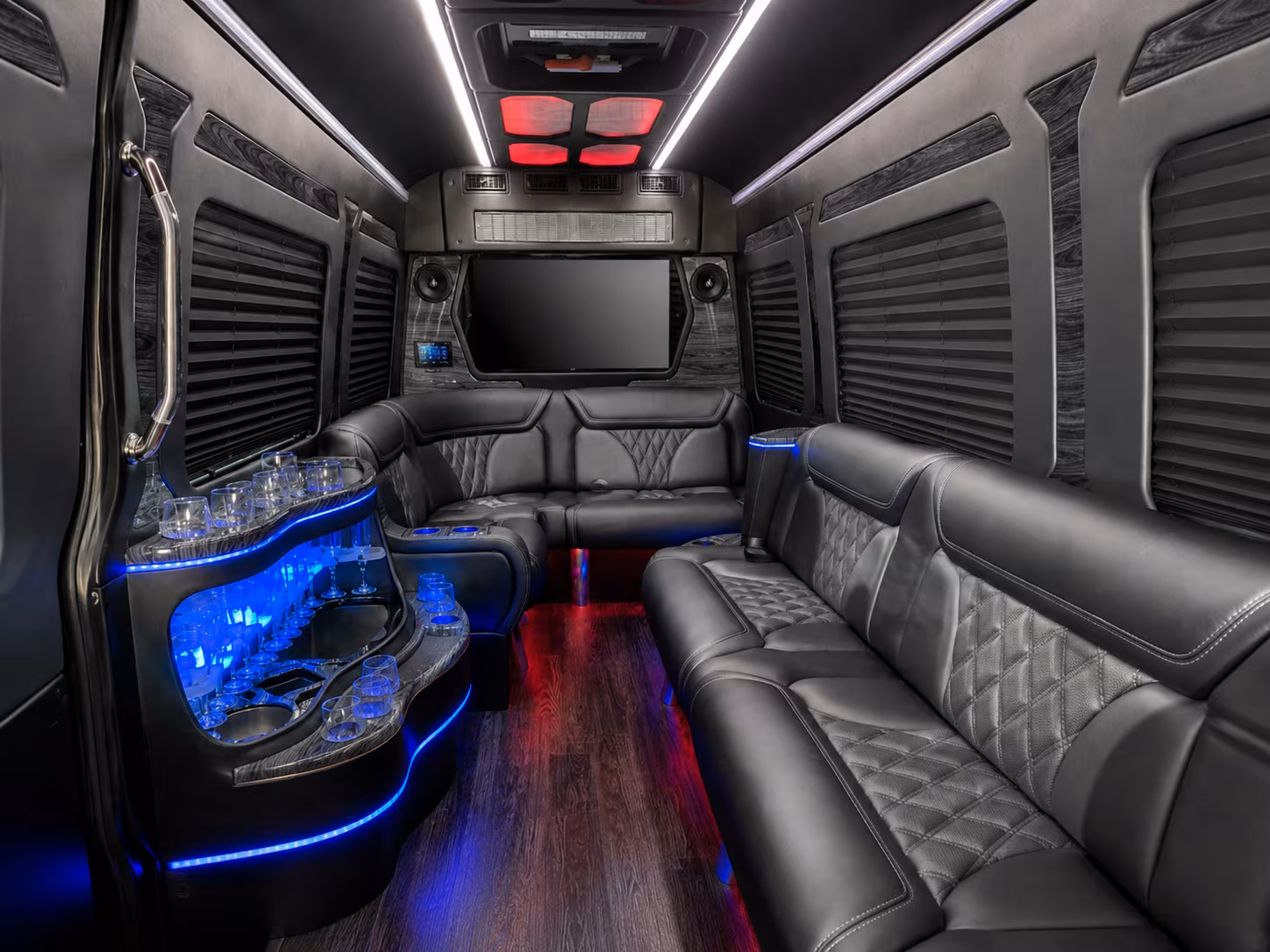 clearwater 50 passenger party bus interior