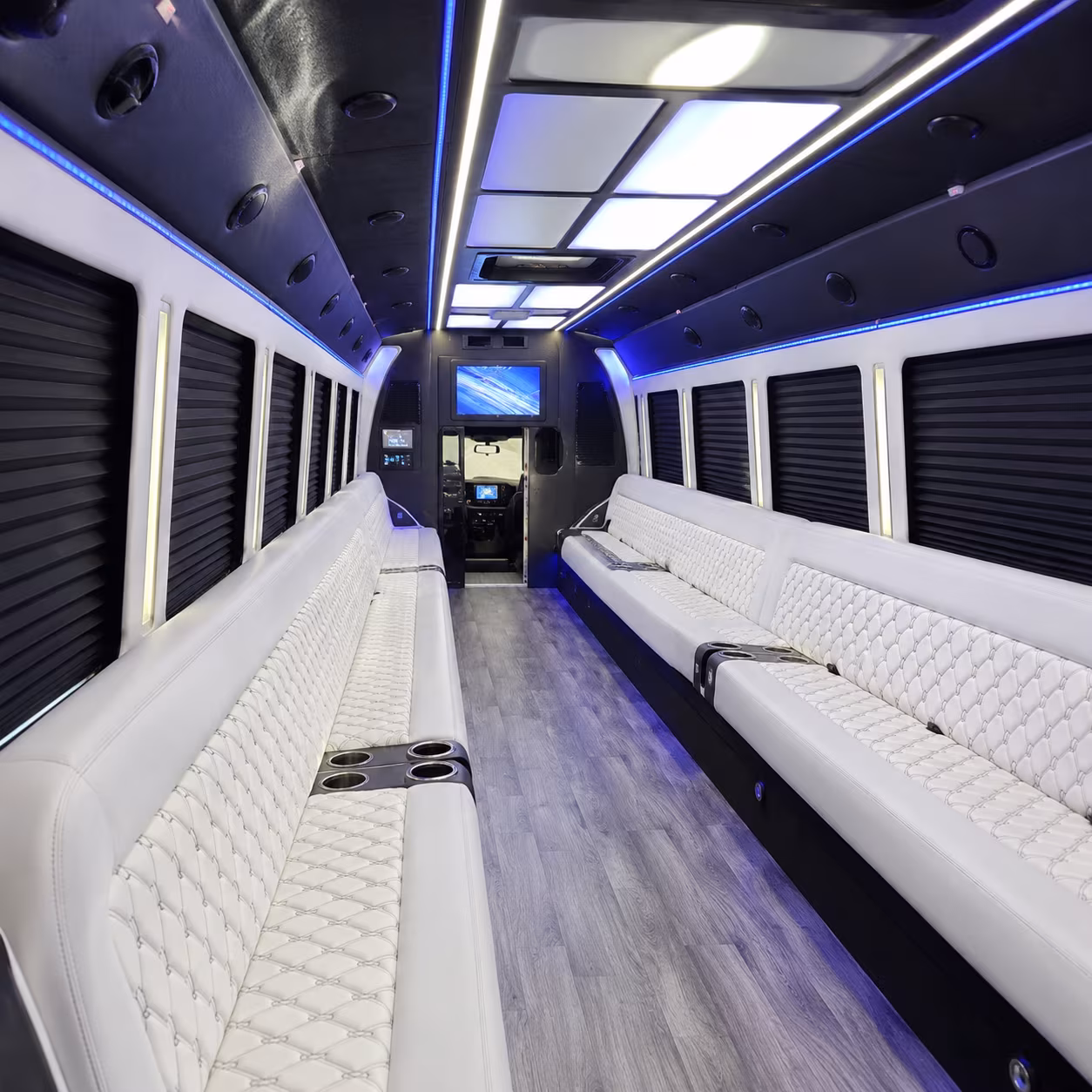 clearwater party bus rental interior