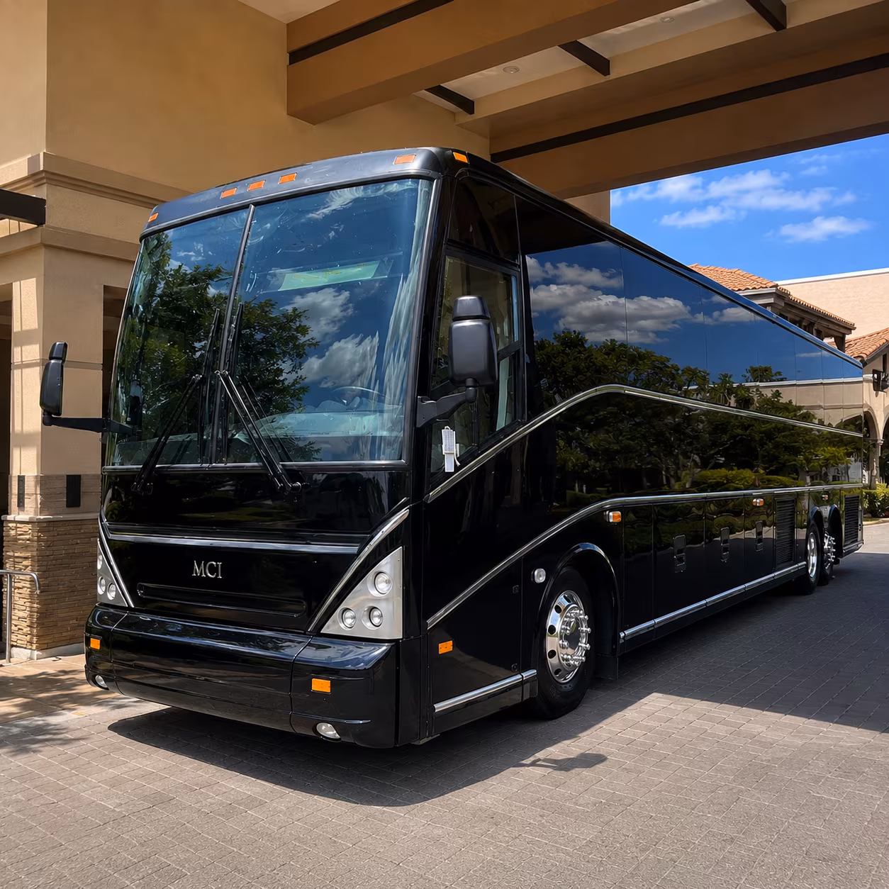 wesley chapel event transportation on a private charter bus