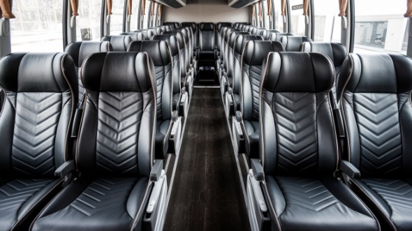 54 passenger charter bus inside largo