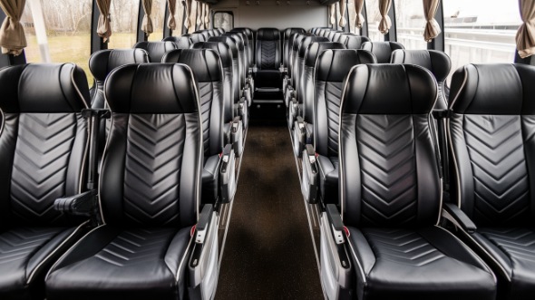 55 passenger charter bus inside brandon