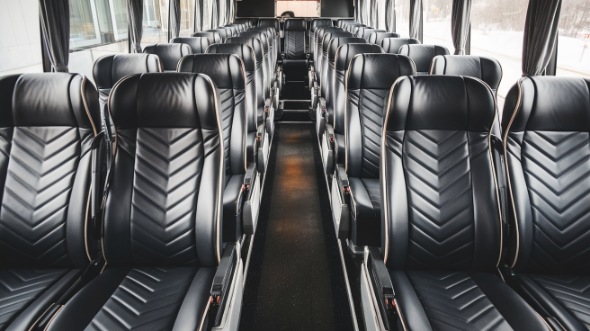 56 passenger charter bus inside largo