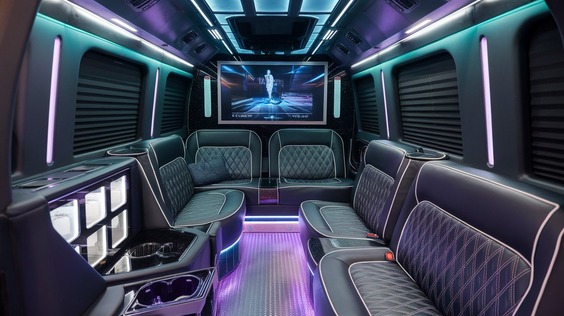 clearwater party bus rental interior