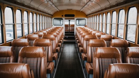 school bus rental interior brandon